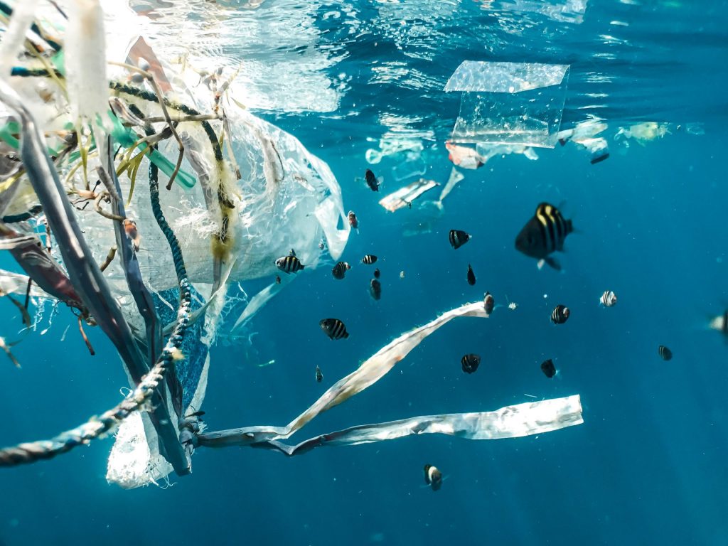 underwater, plastic pollution